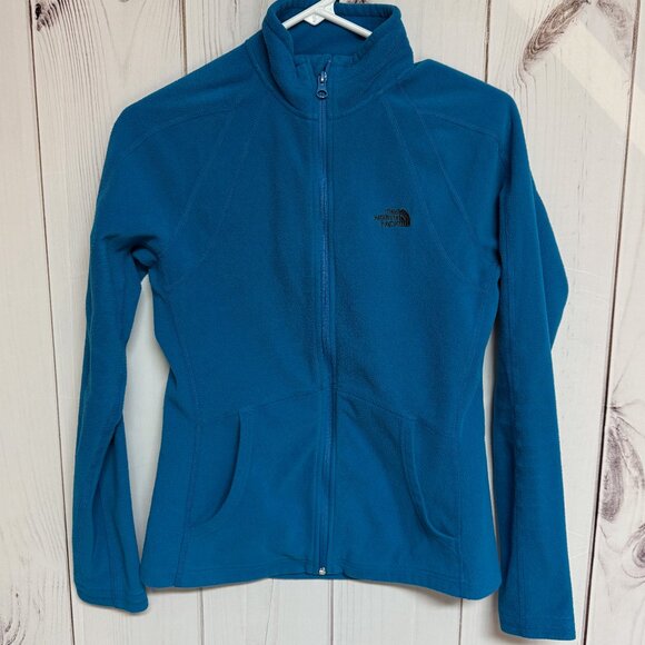 The North Face Women’s Full-Zip Fleece Blue S EUC Armpit Vents - Picture 1 of 11